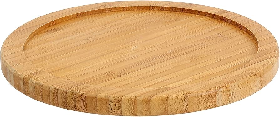 Lazy Susan Turntable Non-Skid Spinner | Bamboo | 10" | YBM Home