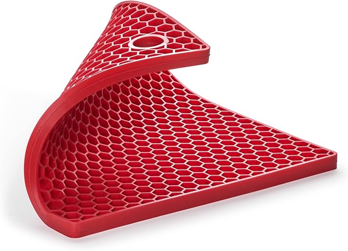 Honeycomb Trivet | Silicone | Red | 500 °F | HIC Kitchen