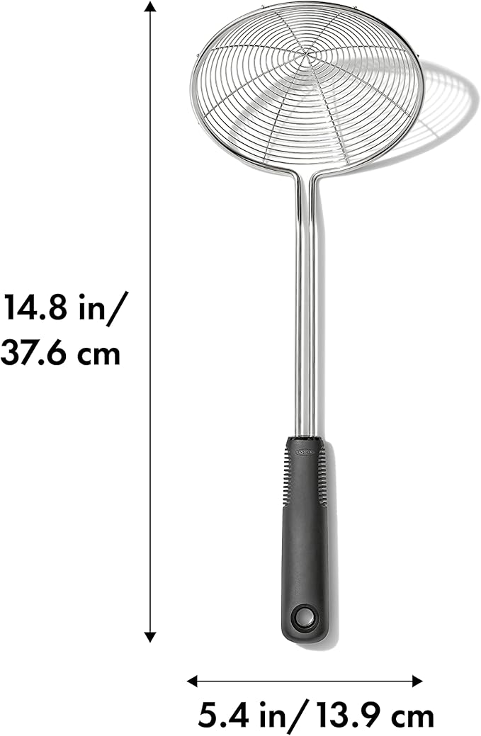 Stainless Steel Skimmer | 3.23"L x 5.47"W x 14.8"H | OXO Good Grips