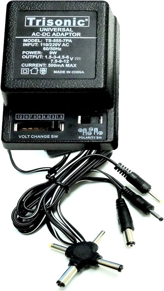 AC/DC Adapter 500mA Trisonic