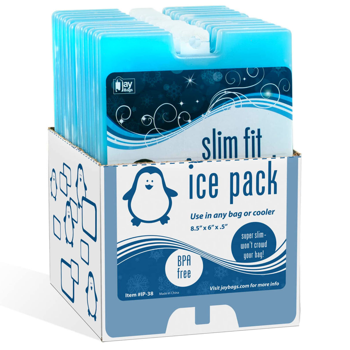 Slim Ice Pack (7.5" x 12.5") Jay Bags