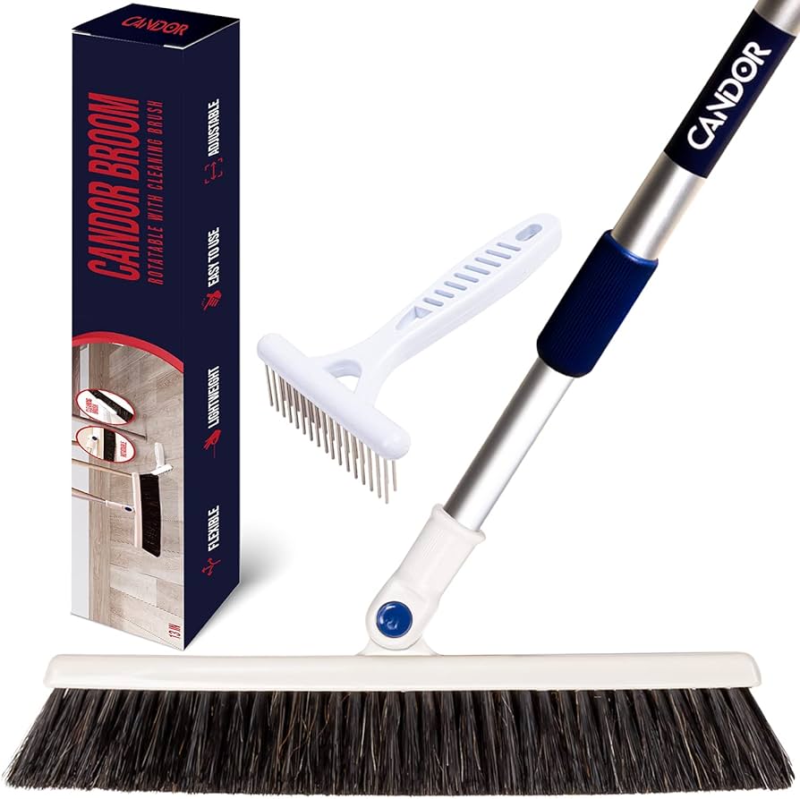 Candor Swivel Broom | 63" Rotatable Push Broom