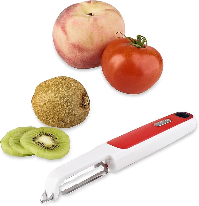 Zyliss Peeler Soft Skin | Red | Perfect for Fruits & Vegetables | Stainless Steel