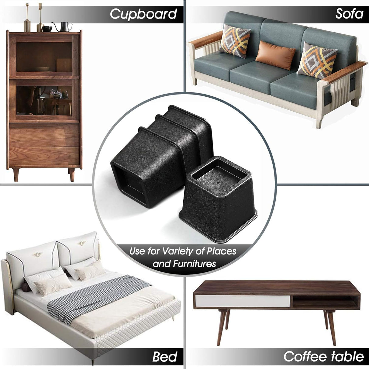 3" Bed Riser Set Of 4 Simplify