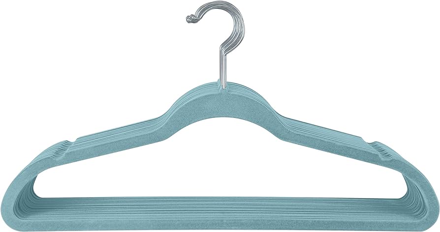 Velvet Hangers 10pk Dusty Blue Simplify