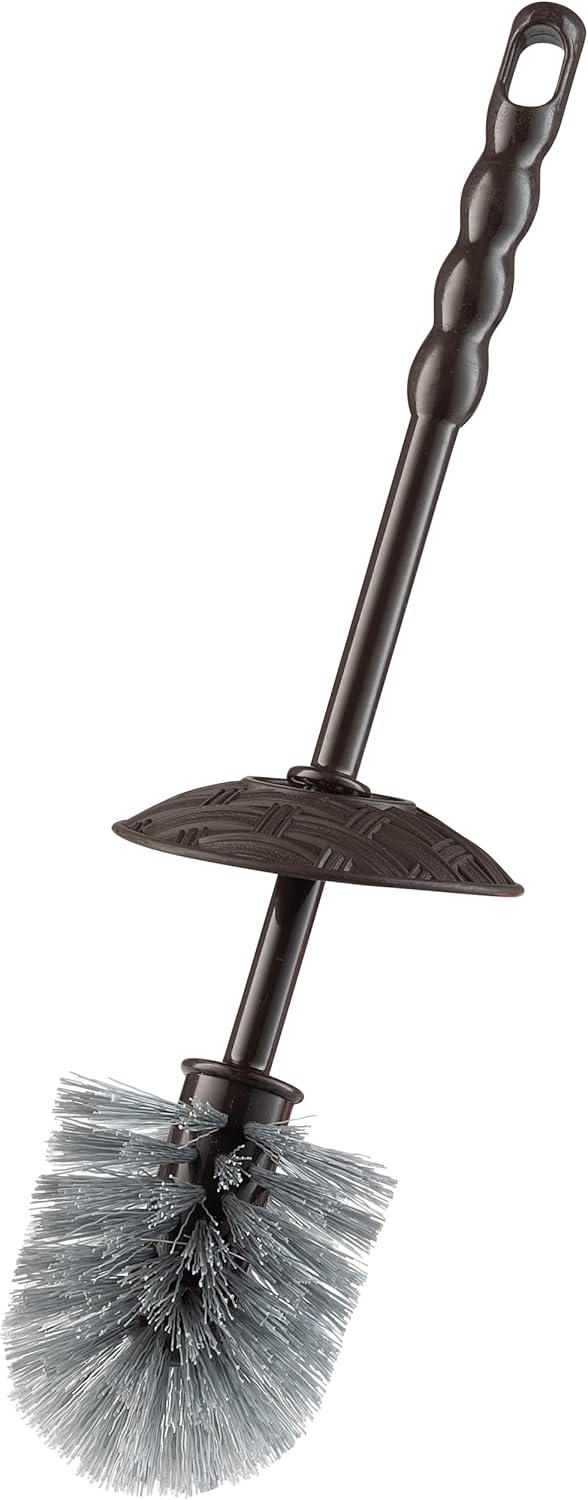 Toilet Brush and Holder | Brown | 16" Height | Superio
