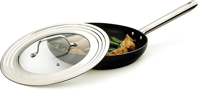 Universal Lid with Glass Insert | Fits 7"-12" Pans | Tempered Glass & Stainless Steel | RSVP