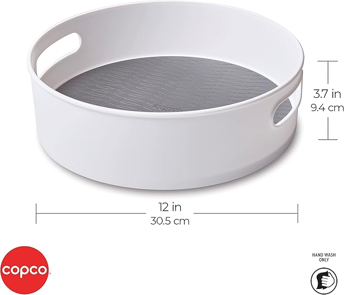 Storage Turntable Non-Skid | Gray Plastic | 12-Inch | Copco