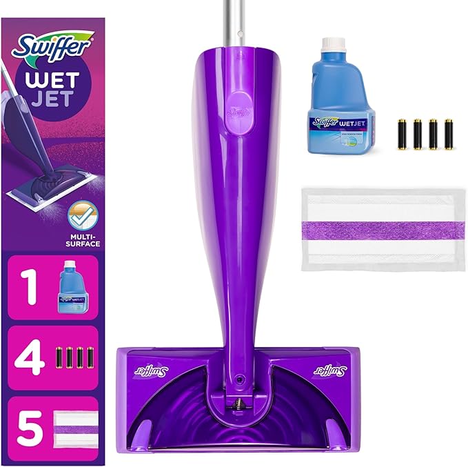 Swiffer Wet Jet Floor Mop Starter Kit | 10 Pads