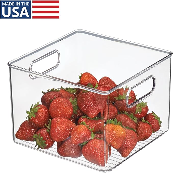 Storage Bin Clear 6" x 8" x 8" Inter Design