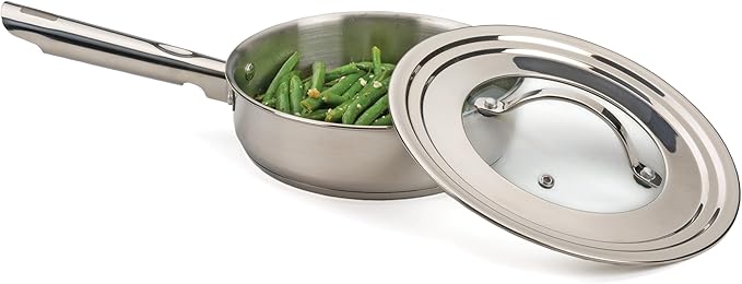 Universal Lid with Glass Insert | Fits 5.5"-9" Pans | Stainless Steel | RSVP