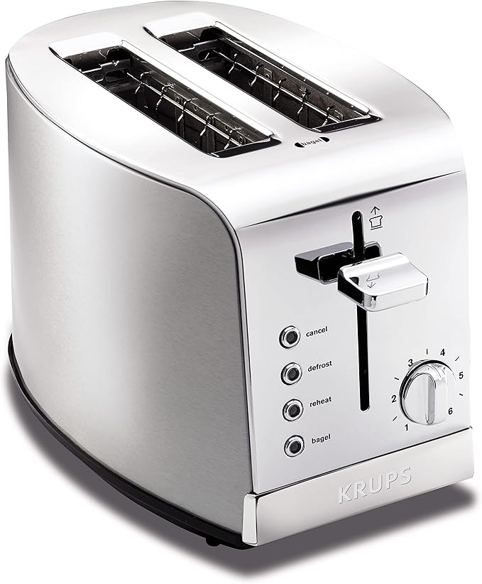 2 Slice Stainless Steel Toaster | 1000 W | Krups