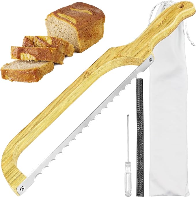 Sour Dough Bread Knife - Light Brown