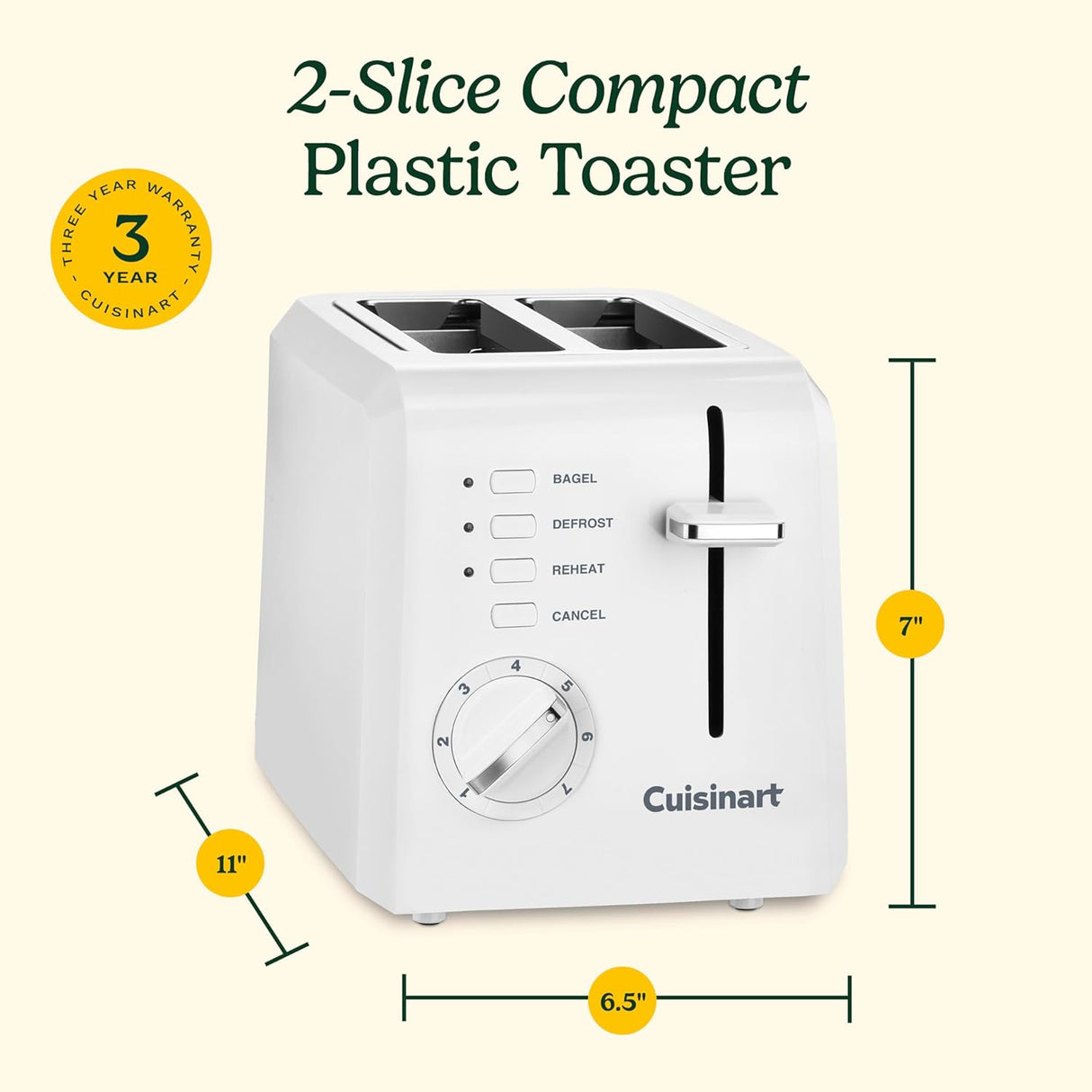 Cuisinart 2 Slice Toaster White