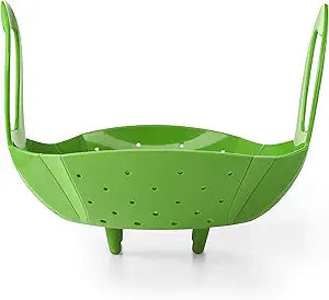 Silicone Steamer Basket With Lid | Green | OXO Good Grips
