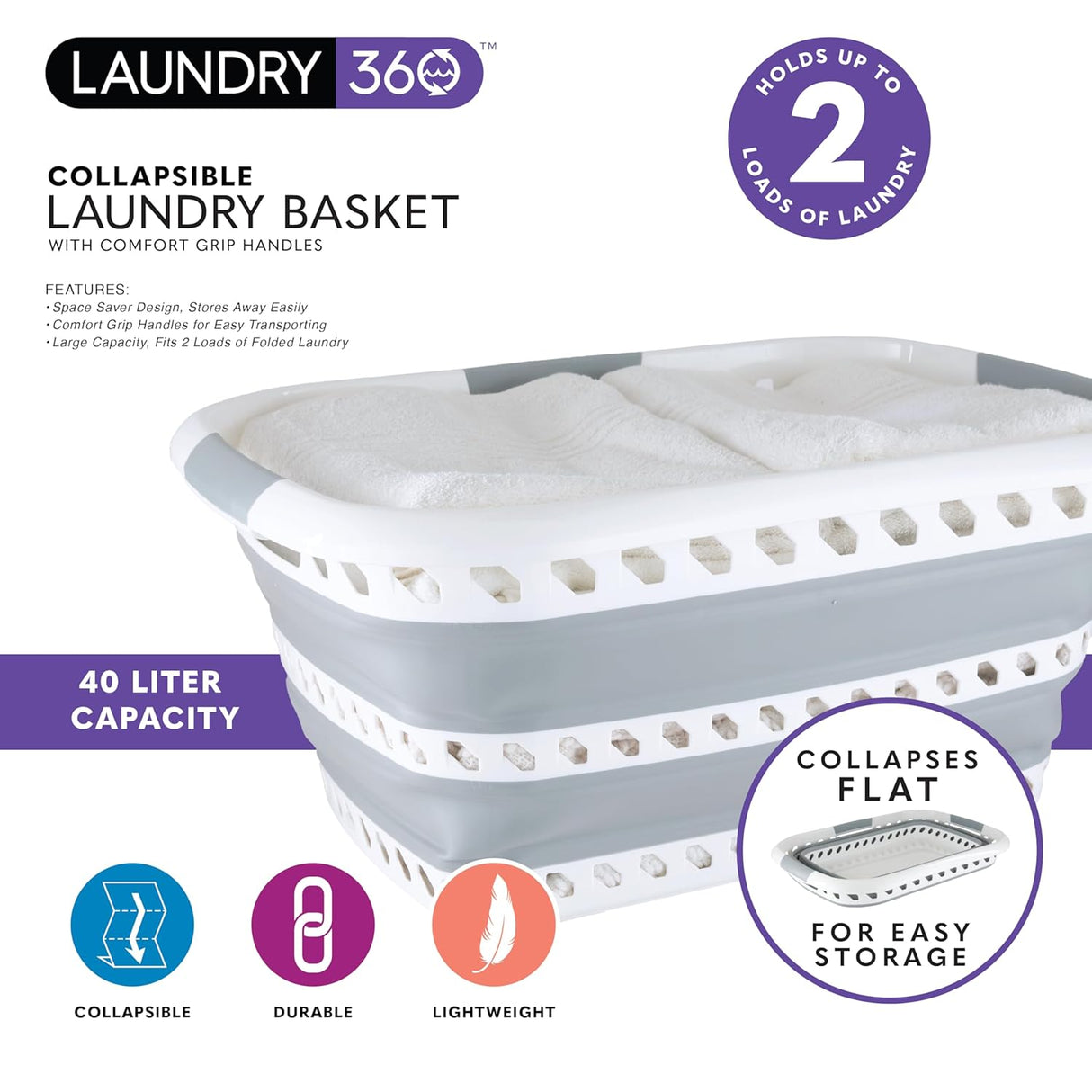 Collapsible Laundry Basket Laundry 360