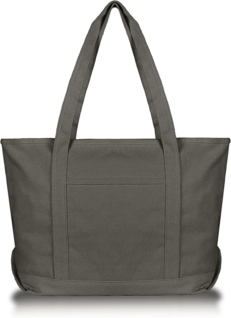 Canvas Cotton Tote Bag 23" Gray