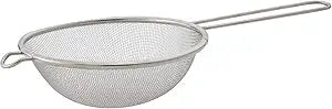 Fine Mesh Strainer with Helper Handle | 7" Diameter | 18/8 Stainless Steel | HIC Kitchen