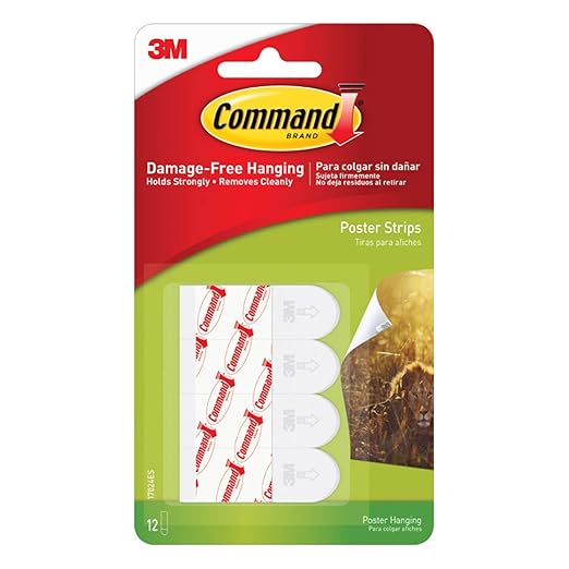Poster Strips Small 12 Strips Command Brand