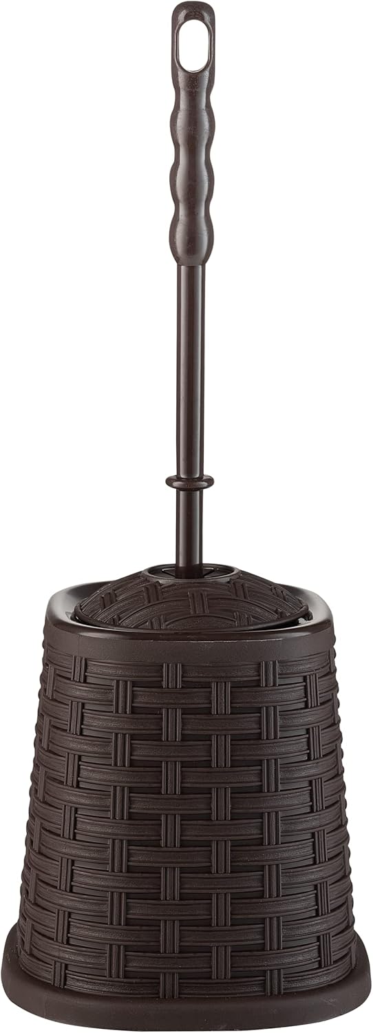 Toilet Brush and Holder | Brown | 16" Height | Superio