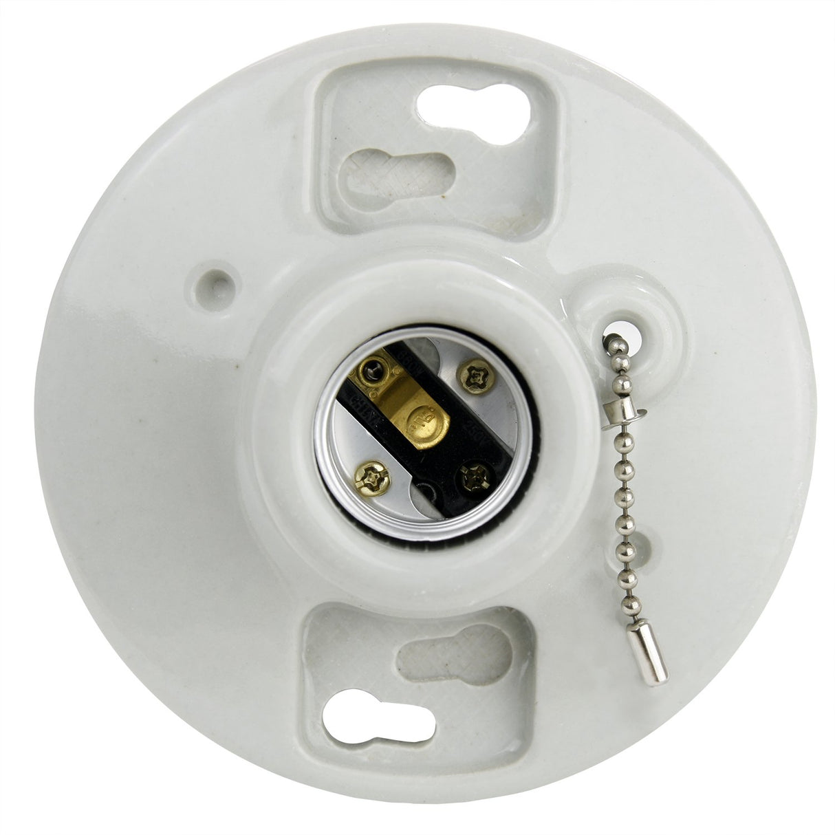 Porcelain Lamp Holder w/Chain Sunlite