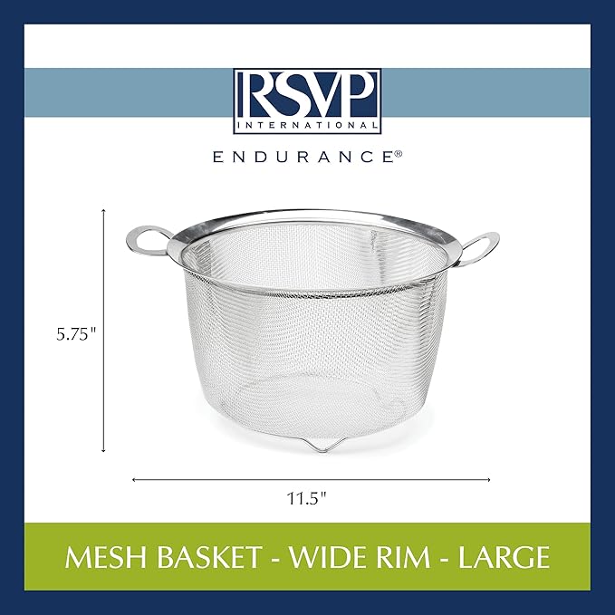 Mesh Basket 4QT | Strainer Colander | Stainless Steel | RSVP
