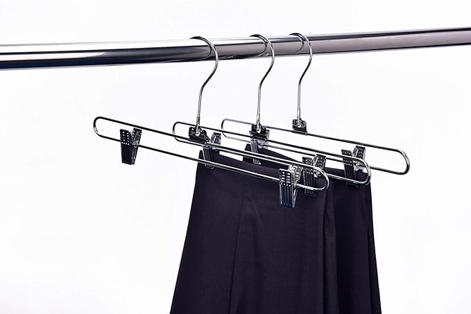 Metal Bottoms Hanger w/Clips Swivel Hook 8PK