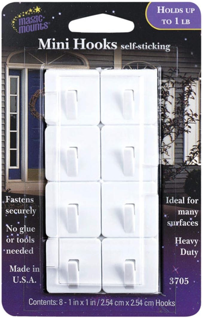 Mini-Hook Self Stick Adhesive | 1 lb | White | Metal | Magic Mounts