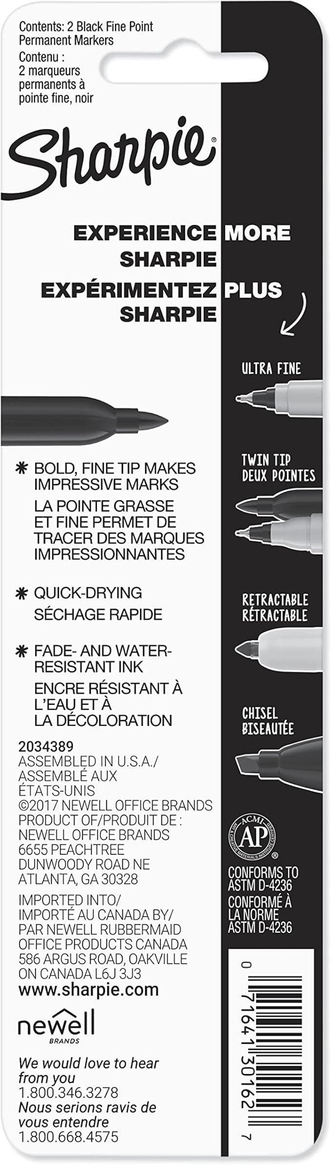 Fine Permanent Marker 2PK Sharpie