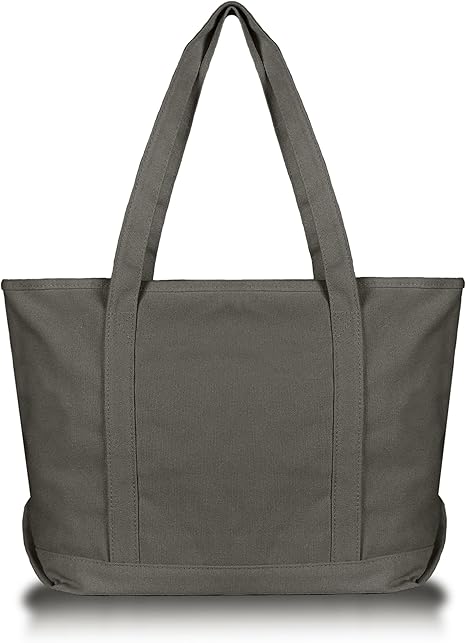 Canvas Cotton Tote Bag 23" Gray