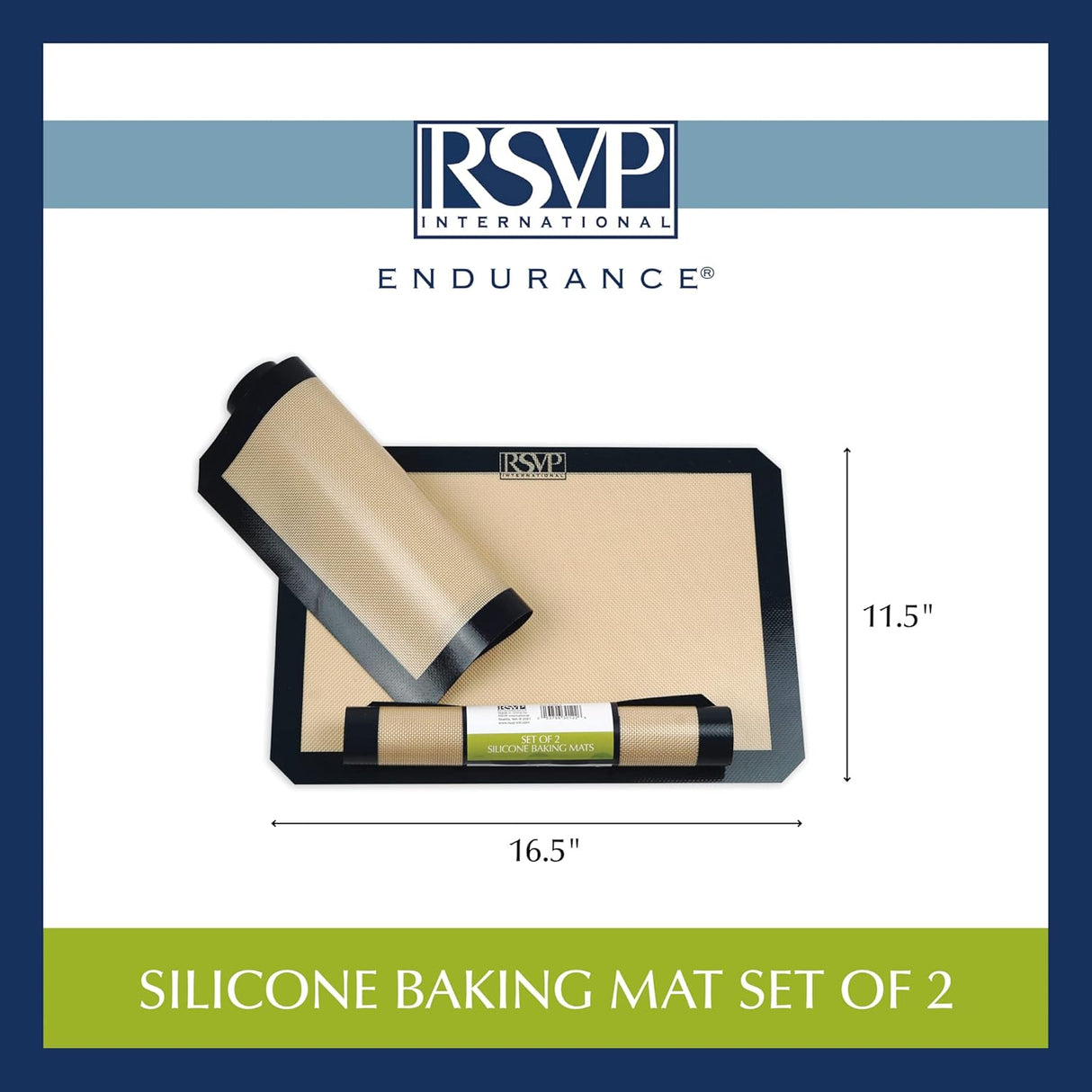 Silicone Baking Mat Set | 2‑Pack | 16.5″ x 11.5″ | RSVP