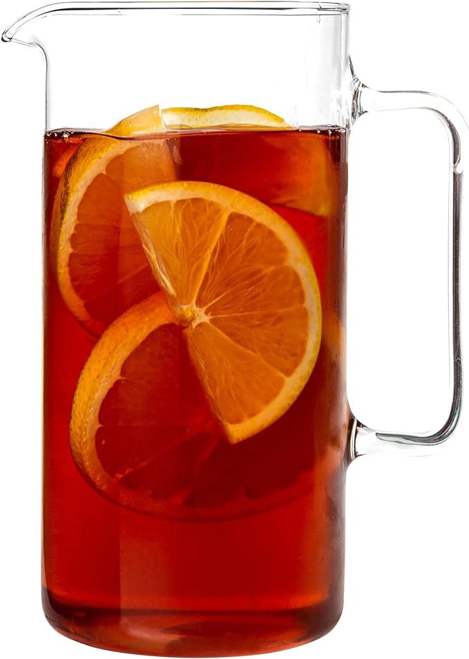Glass Pitcher with Handle | 2.1 Qt | Cylinder | Simax