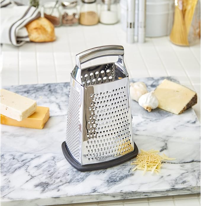 Handheld Cheese Grater Deluxe | Stainless Steel | Non-Slip Base | 6"x5"x9.5"H | RSVP