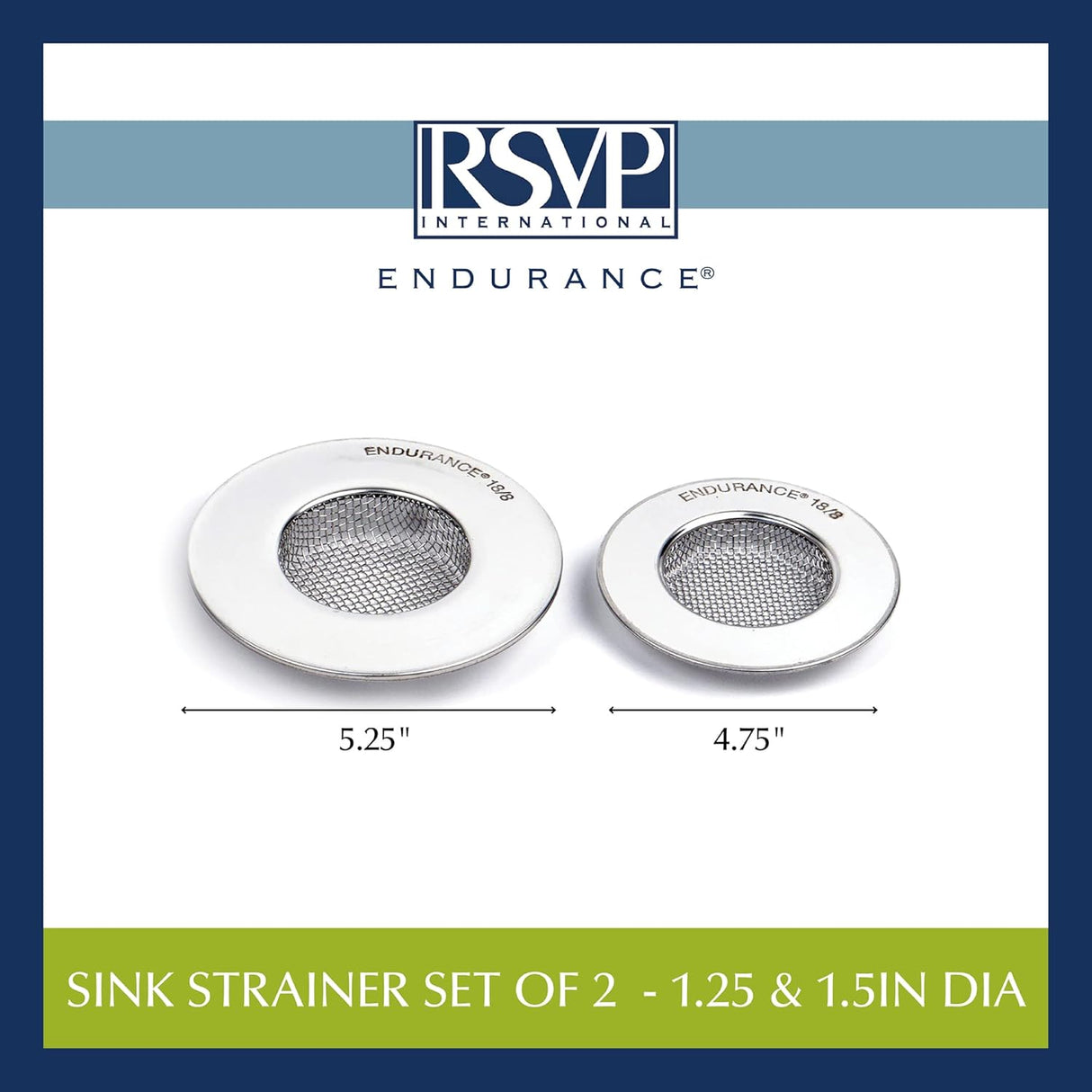 Mesh Sink Strainer (1-1/4" And 1-1/2" Dia) Set Of 2