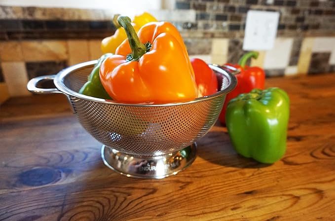 Stainless Steel Colander | 3QT Capacity | Wide Rim Base | RSVP