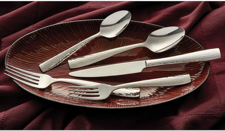 Hammered Flatware Set | Metallic | Stainless Steel | 20 PC | Vento