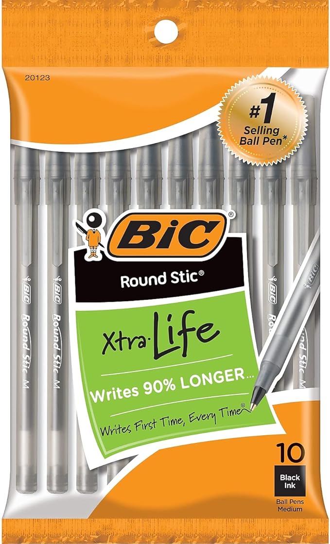 Black Pen Bic 10 Count