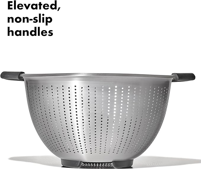 Stainless Steel Colander | 5QT Capacity | Silver | OXO