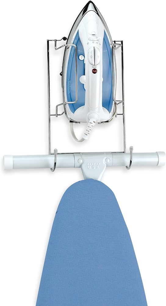 Iron & Ironing Board Holder Chrome