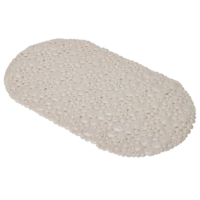 Non-Slip Bath Mat (26.4" x 14.6") Ivory Bath Bliss