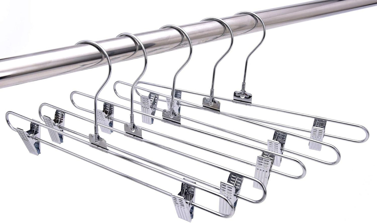 Metal Bottoms Hanger w/Clips Swivel Hook 8PK