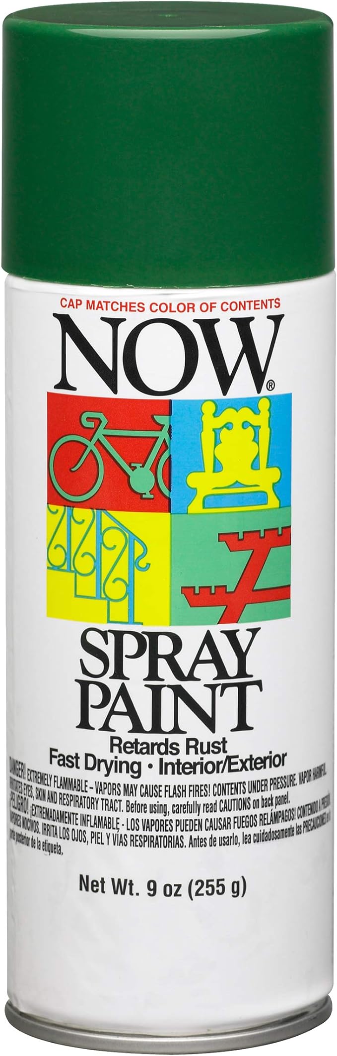 Now Spray Paint | Hunter Green | Gloss Finish | 9 oz | Krylon