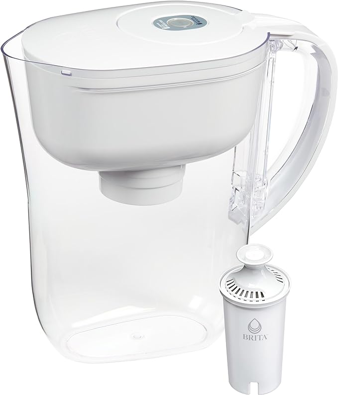 Brita Water Filter Pitcher | 10‑Cup | White | BPA Free