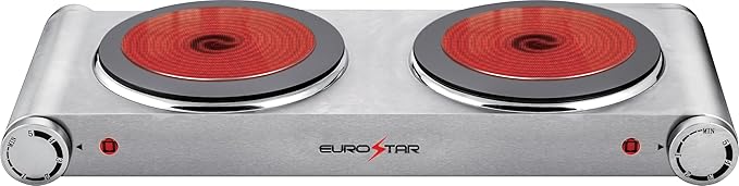 Eurostar Double Infrared Cooktop | Dual Burner Stove