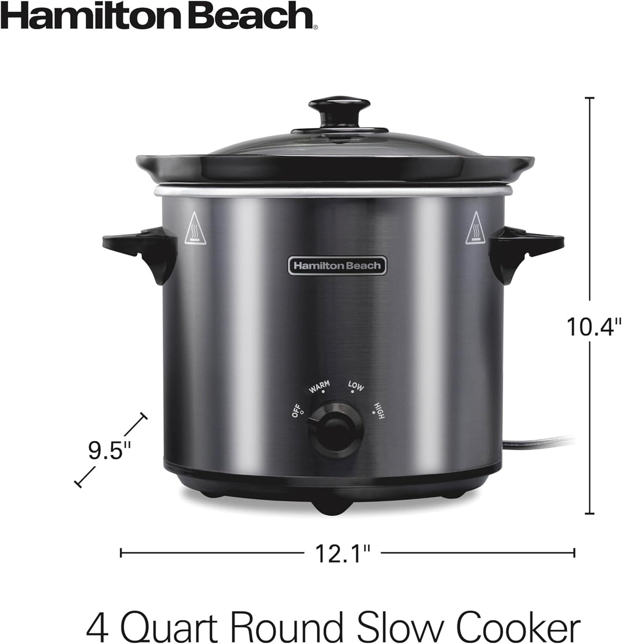 Slow Cooker 4QT Grey Hamilton Beach