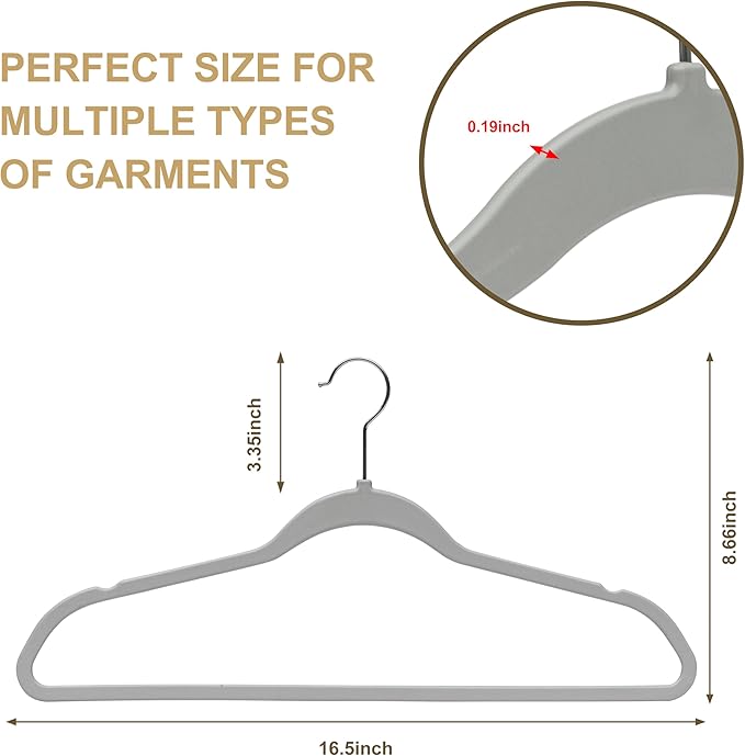 Plastic Hangers Adult Grey 10PK Quality Hangers