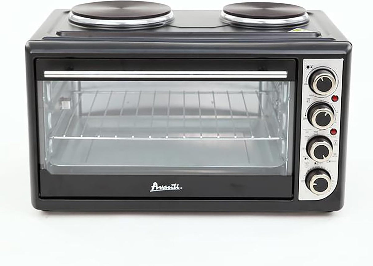 Avanti Portable Oven Multi Function w/Convection Rotisserie & Dual Burner