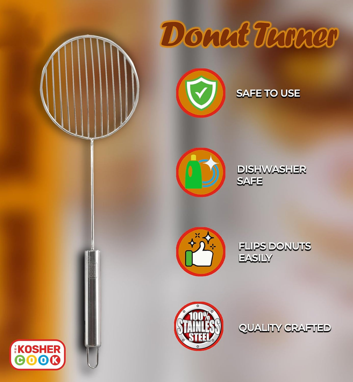 Schnitzel Turner 1 Ct | Stainless Steel | Kosher Cook