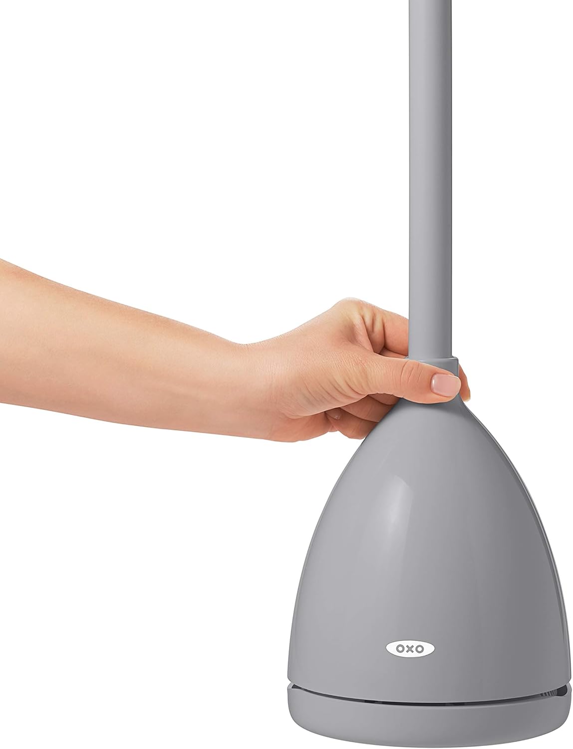 OXO Toilet Plunger With Holder | Good Grips Handle | Grey