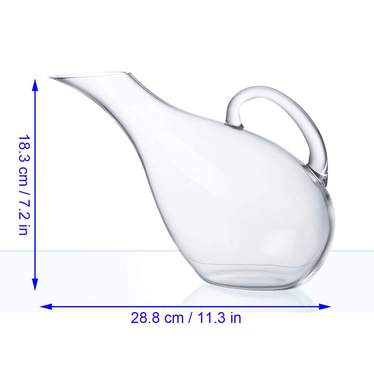 Wine Decanter Slanted Aerator | 1000ml | Clear | Global Amici